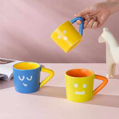 Taza de café de cerámica de gran capacidad con bloqueador de color de Acción de Gracias Taza creativa para oficina