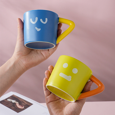 Taza de café de cerámica de gran capacidad con bloqueador de color de Acción de Gracias Taza creativa para oficina