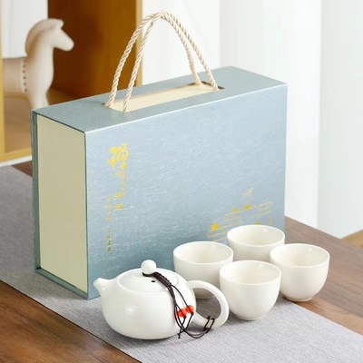 Impresión multicolor Conjunto de caja de regalo de mano Conjunto de té de cerámica Xishi Pot para agricultura