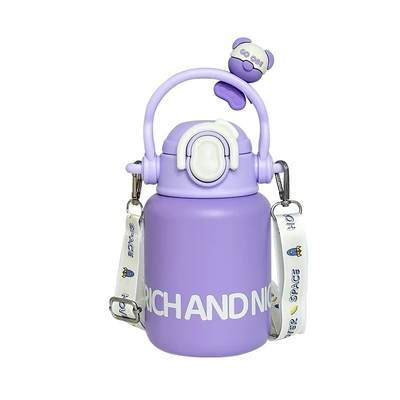 Regalo para empleados Taza portátil de acero inoxidable con diseño y material de dibujos animados de muñecas lindas