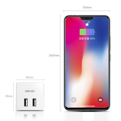 Enchufe inalámbrico pequeño con 2 orificios y 2 puertos USB Convertidor inteligente Logotipo del cliente