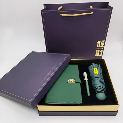 -Chic Negocios Conjunto de Regalos Cuaderno de firma Pluma Sol de sombrilla para los incentivos de negocios