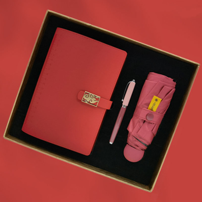 -Chic Negocios Conjunto de Regalos Cuaderno de firma Pluma Sol de sombrilla para los incentivos de negocios
