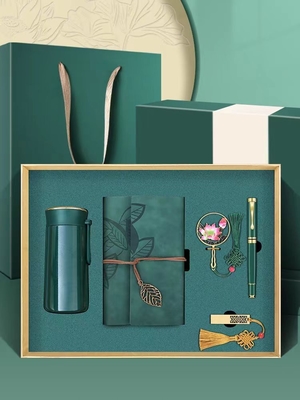 Caja de regalo de cuaderno de escritorio de impresión por serigrafía para socios empresariales en la agricultura