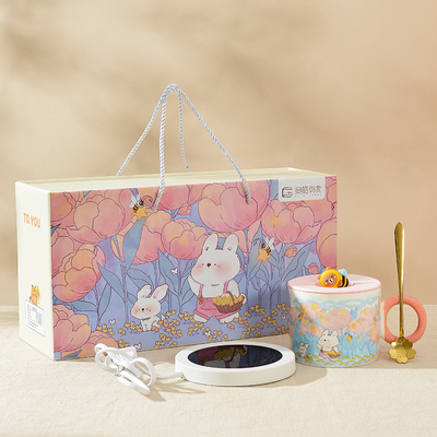 Agricultura Destino Creativo Conjunto de Regalos Tazas calientes con tapas Tazas cerámicas lindas y regalos de mano