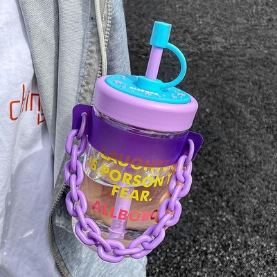 Regalo de empleados de agencias de viajes Diseño de tazas de agua de alta estética con paja y logotipo del cliente