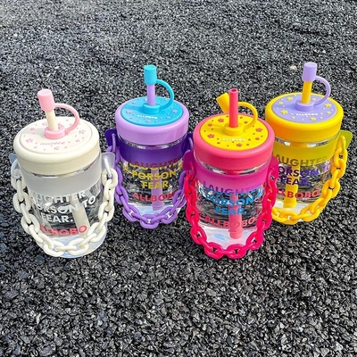 Regalo de empleados de agencias de viajes Diseño de tazas de agua de alta estética con paja y logotipo del cliente