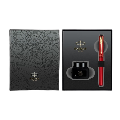 Caja de regalos de negocios de la serie Parker Yulong y Weiya XL Jiaolong/Edición especial de oro rojo negro