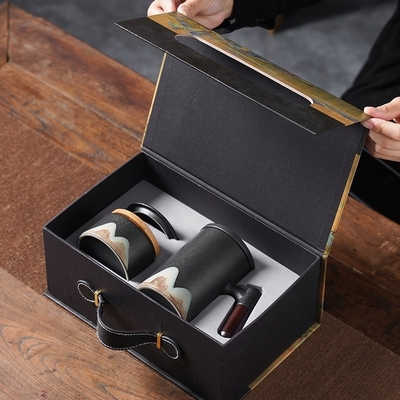 Campañas de marketing Yuanshan Conjunto de tazas de mango de madera con logotipo personalizado