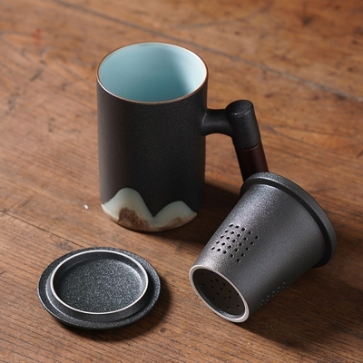Campañas de marketing Yuanshan Conjunto de tazas de mango de madera con logotipo personalizado