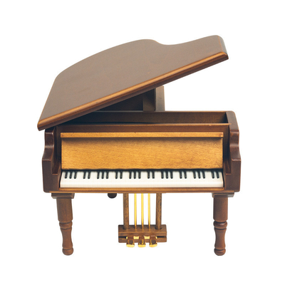 Caja de música para piano de madera impresa con pantalla de seda Ideal para favores de boda Regalos de fiesta nupcial