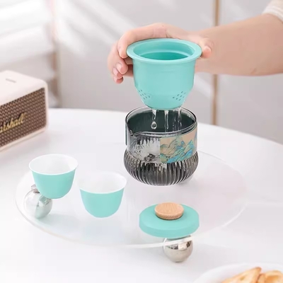 Conjunto portátil de tazas Qianshan Kuaike Agencia de viajes Recuerdo para el juego de té de estilo nacional