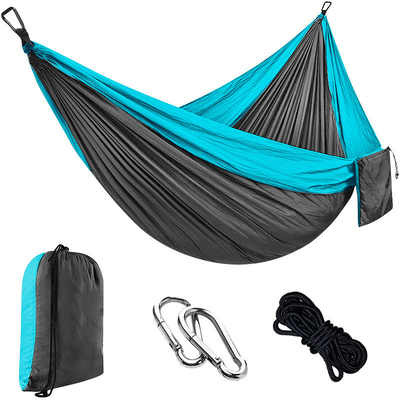 Sillón de campamento con columna multi-color Paracaídas para el ocio al aire libre Tejido hamaca Material de nylon