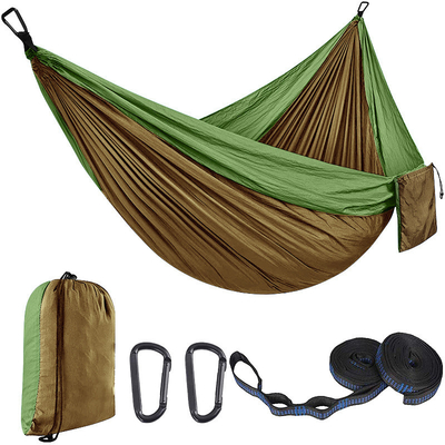 Sillón de campamento con columna multi-color Paracaídas para el ocio al aire libre Tejido hamaca Material de nylon