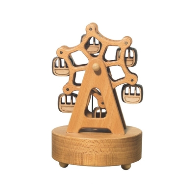 Caja de la felicidad de madera rueda de la fortuna de ocho tonos caja de arce creativa con impresión UV