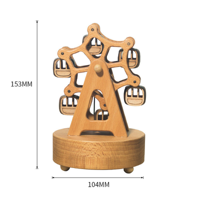 Caja de la felicidad de madera rueda de la fortuna de ocho tonos caja de arce creativa con impresión UV