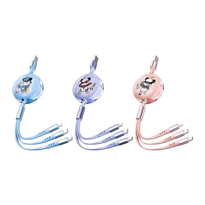 Space Bear 1 a 3 Cable telescópico de carga rápida compatible con varias marcas