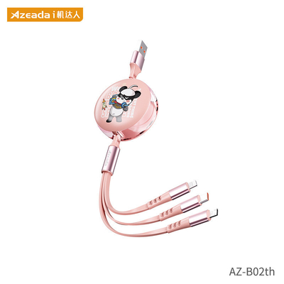 Space Bear 1 a 3 Cable telescópico de carga rápida compatible con varias marcas