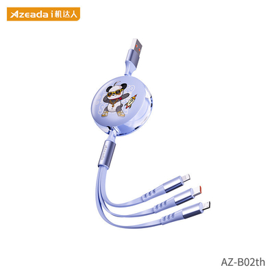 Space Bear 1 a 3 Cable telescópico de carga rápida compatible con varias marcas