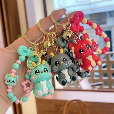 3.5cm*5cm PVC Dragon Keychain lindo pequeño regalo para mochila cadena colgante incluida
