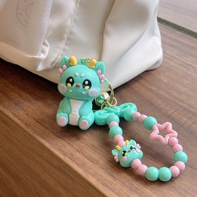 3.5cm*5cm PVC Dragon Keychain lindo pequeño regalo para mochila cadena colgante incluida