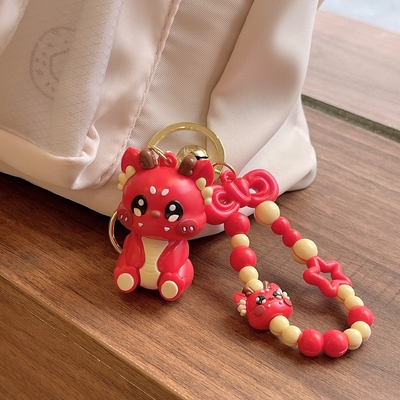 3.5cm*5cm PVC Dragon Keychain lindo pequeño regalo para mochila cadena colgante incluida