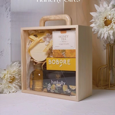 Relaciones con alumnos/Reuniones de clase Caja de madera portátil acrílica transparente para bolsas de regalo