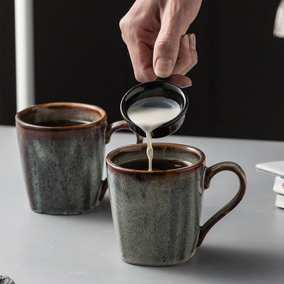 Día del Padre Retro Forno Transformación Taza de café cerámica pintada a mano para la oficina regalo