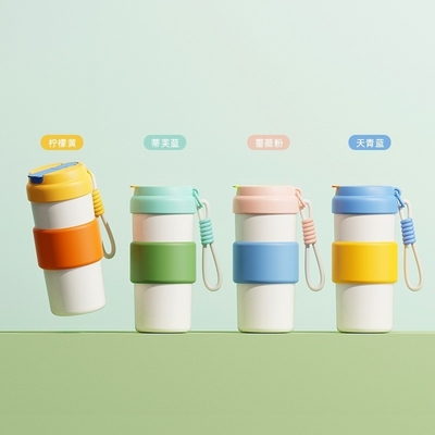 1 Impresión gráfica en color de colores creativos de contraste con taza aislada para café portátil