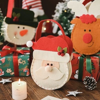 2 Impresión de gráficos a color Nochebuena Caja de manzanas Caja de embalaje para regalos para empleados