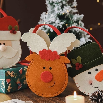 2 Impresión de gráficos a color Nochebuena Caja de manzanas Caja de embalaje para regalos para empleados