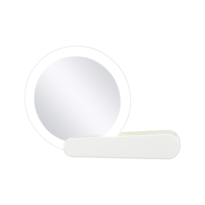 Espejo de maquillaje LED portátil plegable portátil con impresión UV