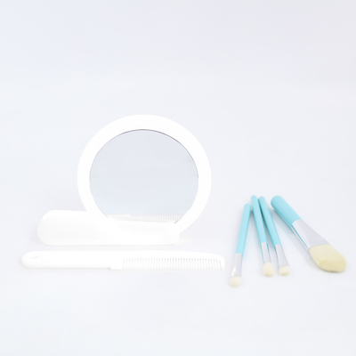 Espejo de maquillaje LED portátil plegable portátil con impresión UV