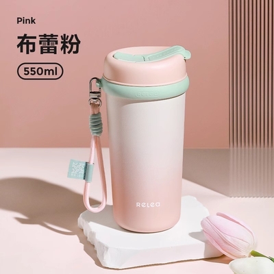 1 Impresión gráfica a color Taza aislada de paja Taza de café portátil de alto valor estético