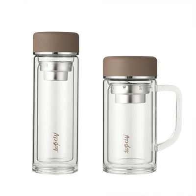 Impresión de logotipos personalizados Taza de vidrio práctica para conferencias y actividades de oficina