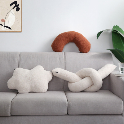 Impresión de pantalla de seda círculo geométrico almohada de apoyo de cabeza de terciopelo para el fitness y el bienestar