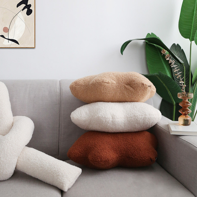 Impresión de pantalla de seda círculo geométrico almohada de apoyo de cabeza de terciopelo para el fitness y el bienestar