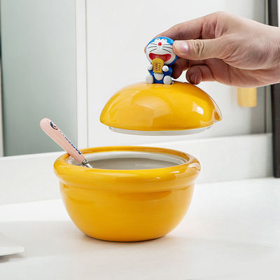 Cuenco de fideos de cerámica resistente a altas temperaturas con técnicas de impresión por serigrafía