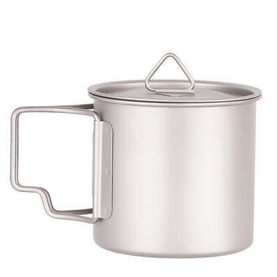 Taza de titanio portátil de 350 ml para acampar y actividades al aire libre