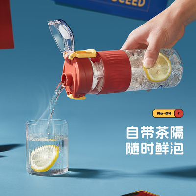 Botella de agua resistente a altas temperaturas Fitness Taza deportiva Tritán para actividades