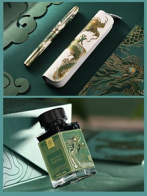 Hero 100 Pen 14K Gold Pen el año de la colección conmemorativa Loong Logotipo personalizado