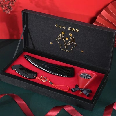Productos de oficina para recuerdos creativos Cajas de regalo prácticas y peines de cuerno