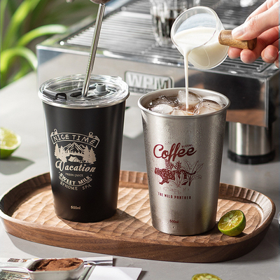 Logotipo personalizado Taza portátil de acero inoxidable para actividades al aire libre y relaciones con ex alumnos