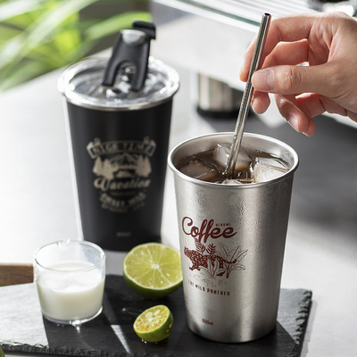 Logotipo personalizado Taza portátil de acero inoxidable para actividades al aire libre y relaciones con ex alumnos