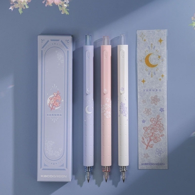 Alta apariencia Agricultura Noche al lado de la carretera Sakura Neutral Pen 3 Pack para oficina Regalo