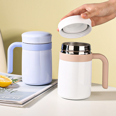 Tela de seda Impresa Separación de agua y té Taza aislada 500 ml Oportunidad del día de San Valentín