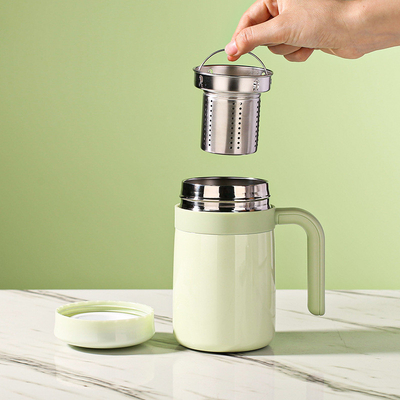 Tela de seda Impresa Separación de agua y té Taza aislada 500 ml Oportunidad del día de San Valentín