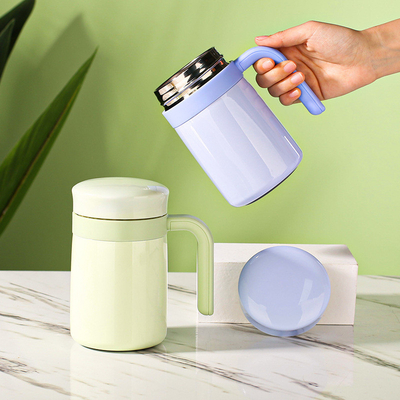 Tela de seda Impresa Separación de agua y té Taza aislada 500 ml Oportunidad del día de San Valentín