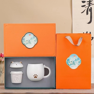 Aumenta la moral del equipo con nuestro conjunto de regalos de Pascua Taza de oficina de cerámica y recuerdo atmosférico