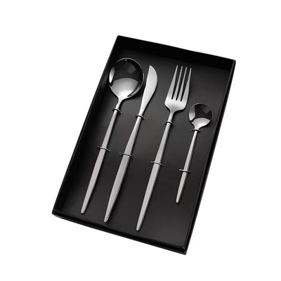 Alta Valor Estético Servidor de mesa de acero oxidado Conjunto de 4 piezas Impresión a color Regalos de novedad